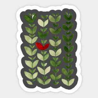 Green Leaves Pattern Sticker